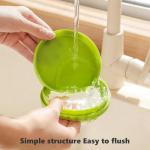 MINYUGUT 4pcs Silicone Fruit and Vegetable Containers, Fruit Storage Boxes for Fridge, Reusable Hermetic Holder for Food Storage, Fruits Savers Fresh Stretch Pods, vegetables/lemon/tomato/avocado