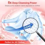 Binbata Laundry Detergent Sheets - Up To 128 Loads, Hypoallergenic, Eco-Friendly Peach Scent, Biodegradable, Plastic Free, Liquidless Laundry Sheets Suitable for Sensitive Skin