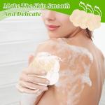 Tyqour Natural Loofah Sponge 3 Pack, Face Loofah & Body Exfoliator Scrubber, Eco-Friendly Shower Sponge for Body, Exfoliating Loofah for Men, Women, Kids