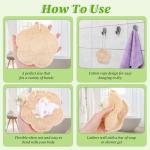 Tyqour Natural Loofah Sponge 3 Pack, Face Loofah & Body Exfoliator Scrubber, Eco-Friendly Shower Sponge for Body, Exfoliating Loofah for Men, Women, Kids