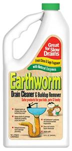 Earthworm Drain Cleaner - Clog Remover - Drain Opener/Deodorizer - Natural Enzymes, Safer for Families, Environmentally Responsible - 32 fl oz