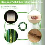 Eco-Friendly MZL Disposable Paper Plates 6 Inch 60PACK Waterproof Oilproof Heavy-Duty Microwave 100% Biodegradable Tableware Compostable Square Plates For Picnic, Camping, Party, Travel, BBQ