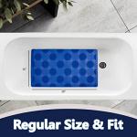 SafeLand- Non-Slip Bath, Shower, Tub Mat, TPR Material, Eco-Friendly, Non-PVC, Machine Washable, No Odor, with Powerful Gripping Suction Cups, Pop Circle (16"x28" Pink)