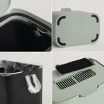 KAZAI. Compost Bin Kitchen 'Elin' | 1.2 GAL / 4.5L Countertop Compost Bin with Lid & Carbon Filter | Odor-Free, Dishwasher Safe, with Inner Bucket | Small Indoor Kitchen Composter | Sage-Green