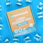 Laundry Detergent Pods Free & Clear, Unscented, 32 Count, Eco Friendly, Biodegradable, HE Compatible, 32 Count, Powerful Stain & Odor Removal