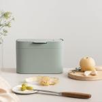 KAZAI. Compost Bin Kitchen 'Elin' | 1.2 GAL / 4.5L Countertop Compost Bin with Lid & Carbon Filter | Odor-Free, Dishwasher Safe, with Inner Bucket | Small Indoor Kitchen Composter | Sage-Green