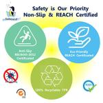 SafeLand- Non-Slip Bath, Shower, Tub Mat, TPR Material, Eco-Friendly, Non-PVC, Machine Washable, No Odor, with Powerful Gripping Suction Cups, Pop Circle (16"x28" Pink)