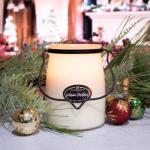 Milkhouse Candle Company Victorian Christmas Soy Candle - Pine | Holiday Spices | Eucalyptus Scented - 22 oz Butter Jar with Lid, 120+ Hour Burn Time, Made in the USA