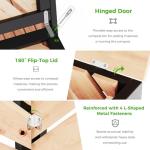 SOCOME 115 Gallon Solid Wood Composter, Outdoor Compost Bin with Pull-Out Door and Flip-Top Lid, Heavy Duty Composting Bin for Outside Backyard, Garden, Patio, Natural