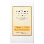 Aroma Naturals Essential Oil Orange and Lemongrass Scented Pillar Candle, Ambiance, 2.5 inch x 4 inch, Yellow