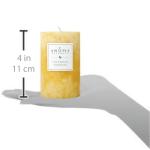 Aroma Naturals Essential Oil Orange and Lemongrass Scented Pillar Candle, Ambiance, 2.5 inch x 4 inch, Yellow