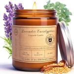 Scented Candles - Lavender Eucalyptus Candles for Home Scented, 7oz Soy Wax Aromatherapy Candle for Stress Relief and Relaxation Anxiety, Non Toxic, Birthday Gifts for Women Men, Mothers Day Gifts