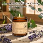 Scented Candles - Lavender Eucalyptus Candles for Home Scented, 7oz Soy Wax Aromatherapy Candle for Stress Relief and Relaxation Anxiety, Non Toxic, Birthday Gifts for Women Men, Mothers Day Gifts