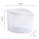 Stasher Silicone Reusable Storage Bag, 8-Cup Bowl, Reusable Snack Bag, Microwave, Dishwasher, Oven Safe, Sous Vide, Premium Lunch Container, Eco Friendly, Food Storage Bags, Freezer Bag, 64 oz, Clear