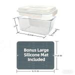 Large Glass Storage Containers with Lids, Extra Large Glass Food Containers for Rotisserie Chicken/Turkey and Potluck, Giant Watermelon Container, XL Big Bowl Freezer Storage Container Airtight 200oz
