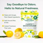 Good Natured Brand | Carpet Deodorizer & Freshener Powder | 31 oz Pet Odor Eliminator for Strong Odor & Pet Urine | Fresh Natural Lemon & Eucalyptus Scent | Safe for Homes with Pets