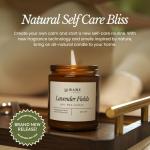 Bare Botanics Warm Vanilla Oak 9oz Soy Candle - 100% Plant-Based Fragrance Oils - Premium, Non-Toxic Candle - Softly Scented Natural Soy Wax - Handpoured in WI - 40 Hrs Long Burning & Ready to Gift