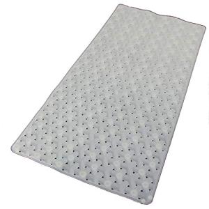 SafeLand- Non-Slip Bath, Shower, Tub Mat, TPR Material, Eco-Friendly, Non-PVC, Machine Washable, No Odor, with Powerful Suction Cups and Drain Holes, Tweed (15"x30" Translucent)