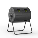 PatioZen Compost Bin 43 Gallon Premium Compost Bin Outdoor for Gardeners, Featuring a Durable Composter Tumbler Outdoor & High-Efficiency Compost Machine Functionality(Black)