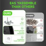 PatioZen Compost Bin 43 Gallon Premium Compost Bin Outdoor for Gardeners, Featuring a Durable Composter Tumbler Outdoor & High-Efficiency Compost Machine Functionality(Black)