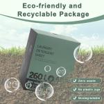 Laundry Detergent Sheets 260 Loads, Fresh Scent, Eco-Friendly Liquidless Soap Strips, Plant-Based, Hypoallergenic Washing Supplies