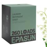 Laundry Detergent Sheets 260 Loads, Fresh Scent, Eco-Friendly Liquidless Soap Strips, Plant-Based, Hypoallergenic Washing Supplies