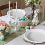 ECOLipak 100% Compostable 10 Inch Heavy Duty Paper Plates, 150 Pack Disposable Biodegradable Eco-friendly Sugarcane Bagasse Plates for Dinner Party(White)