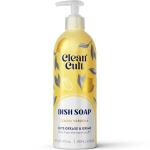 Cleancult - Lemon Verbena - Liquid Dish Soap - Refillable Aluminum Bottle - Dish Soap that Cuts Grease & Grime - 16 oz - 1 Pack