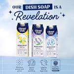 Cleancult - Lemon Verbena - Liquid Dish Soap - Refillable Aluminum Bottle - Dish Soap that Cuts Grease & Grime - 16 oz - 1 Pack