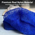 African Net Sponge, Exfoliating Body Scrubber for Cleansing & Gentle Exfoliation, Stretchable Bath Sponge for Hard-to-Reach Areas, African Body Care Daily Use Shower Essentials, with 1 Soap Saver Bag