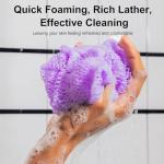 African Net Sponge, Exfoliating Body Scrubber for Cleansing & Gentle Exfoliation, Stretchable Bath Sponge for Hard-to-Reach Areas, African Body Care Daily Use Shower Essentials, with 1 Soap Saver Bag