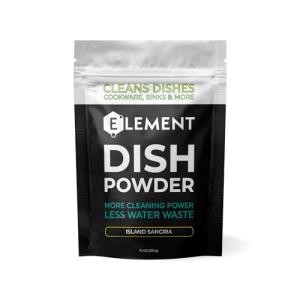 ELEMENT Dish Powder | Grease-Fighting Dish Soap | No Harsh Chemicals, Liquidless, Plastic-Free | Plant-Based Pouch (10 OZ Pouch, Island Sangria)