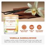 One Fur All Pet House Candle Plant-Based/Soy - Clean Burning Scented, Long Lasting Pet Odor Candle for Home - Vanilla Sandalwood