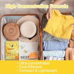 YUCO Travel Laundry Detergent Sheets 80 Loads Eco Friendly Washer Sheets, Liquidless Detergent Sheet No Plastic Jug Concentrated Laundry Detergent Hypoallergenic, Champagne Scent