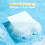 YUCO Travel Laundry Detergent Sheets 80 Loads Eco Friendly Washer Sheets, Liquidless Detergent Sheet No Plastic Jug Concentrated Laundry Detergent Hypoallergenic, Champagne Scent