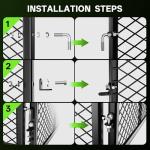 Large Compost Bin, 172 Gallon Metal Wire Mesh Composter for Outdoor, Waterproof Composting Bin with Rust-Proof Coating, Easy Assembly Compost Bin for Garden, Yard, Kitchen Waste, Leaves, 37x37x30 in