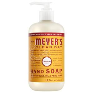 MRS. MEYER'S CLEAN DAY Hand Soap, Clementine Scent, 12.5 Fl Oz Bottle