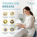 Non Toxic Dish Soap Bar – Natural Solid Dish Soap with Lemon Scent – Eco Friendly, Zero Waste, Plastic Free Kitchen Dishwashing Block – Long-Lasting, Gentle on Hands and Tough on Grease – Made in USA