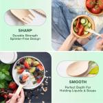 DinnerService 400PCS Eco-Friendly Disposable Wooden Utensil Set – Compostable Biodegradable Wooden Cutlery Set (200 Forks, 100 Spoons, 100 Knives) for Parties, Camping, traveling & Family Dinners