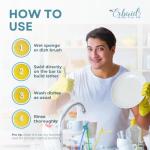 Non Toxic Dish Soap Bar – Natural Solid Dish Soap with Lemon Scent – Eco Friendly, Zero Waste, Plastic Free Kitchen Dishwashing Block – Long-Lasting, Gentle on Hands and Tough on Grease – Made in USA