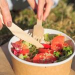 DinnerService 400PCS Eco-Friendly Disposable Wooden Utensil Set – Compostable Biodegradable Wooden Cutlery Set (200 Forks, 100 Spoons, 100 Knives) for Parties, Camping, traveling & Family Dinners