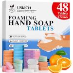 USKICH Foaming Hand Soap Tablet Refills -48Pack | Eco Friendly Products & Cleaning Supplies | Variety Fragrance Soap Refills Tablets for Using With Foaming Hand Soap Dispenser (48 x 8 Fl oz bottles)