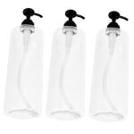 Healeved 3pcs Bottle Refillable for Shower Gel Body Wash Eco-Friendly Pump Bottles Press Pump to Dispense