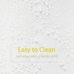 Poposa Heavy Duty Shower Curtain Liner, Waterproof Transparent PEVA, Non-Toxic Odorless, Rust-Proof Metal Ring, Frosted 72 x 72 in