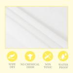 Poposa Heavy Duty Shower Curtain Liner, Waterproof Transparent PEVA, Non-Toxic Odorless, Rust-Proof Metal Ring, Frosted 72 x 72 in