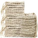 40 Natural Cotton and Linen Soap Bags - Eco-Friendly Reusable Soap Bags for Bath, Shower and Travel, 5.9 x 4.7 Inch, Knot Design