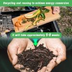 EcoBrisa 2 Pack Inground Worm Composting Bin, Metal Compost Bin for Recycling Kitchen Food Waste, Outdoor Worm Compost Bin with Holes and Lid Use in Outdoor Garden Vegetable Patch Backyard