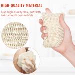 40 Natural Cotton and Linen Soap Bags - Eco-Friendly Reusable Soap Bags for Bath, Shower and Travel, 5.9 x 4.7 Inch, Knot Design