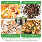 EcoBrisa 2 Pack Inground Worm Composting Bin, Metal Compost Bin for Recycling Kitchen Food Waste, Outdoor Worm Compost Bin with Holes and Lid Use in Outdoor Garden Vegetable Patch Backyard