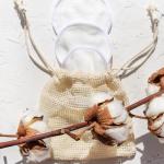 40 Natural Cotton and Linen Soap Bags - Eco-Friendly Reusable Soap Bags for Bath, Shower and Travel, 5.9 x 4.7 Inch, Knot Design